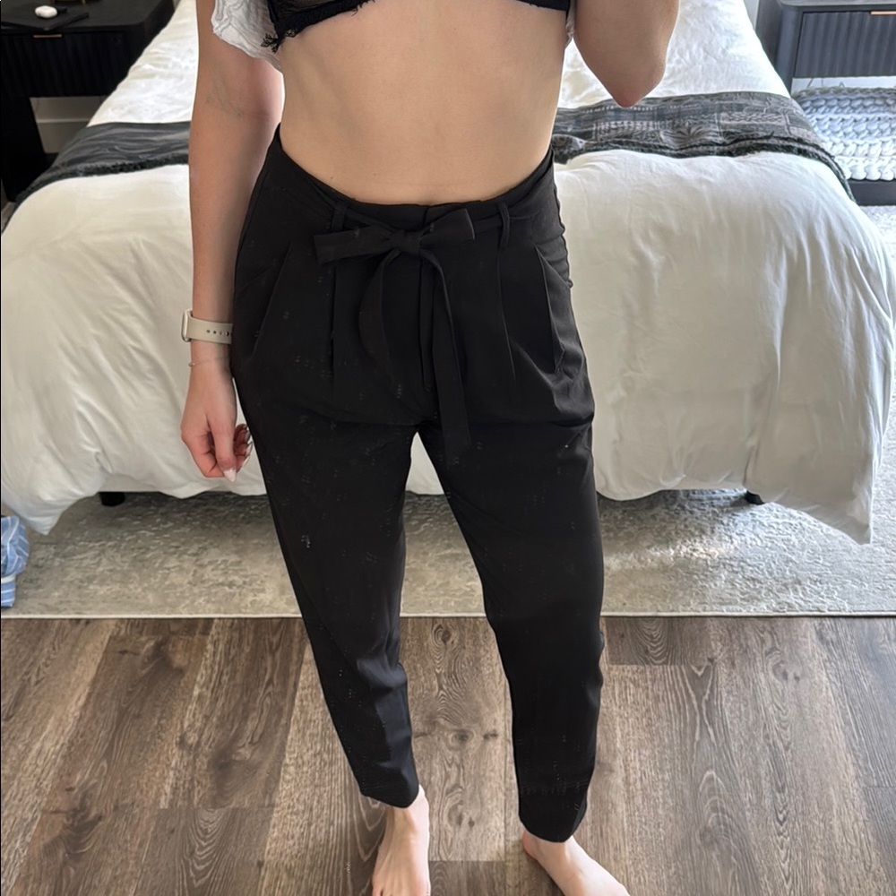 Women's Showpo Black Tie-Waist Pants